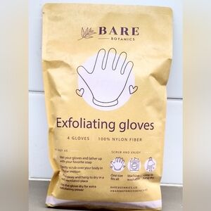 Bare Botanics Exfoliating Gloves Mint **4 Gloves** Bath Shower New